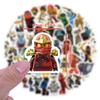105 Sheets Waterproof Ninja Lego Cartoon Stickers for Skateboards, Notebooks, and Water Cups