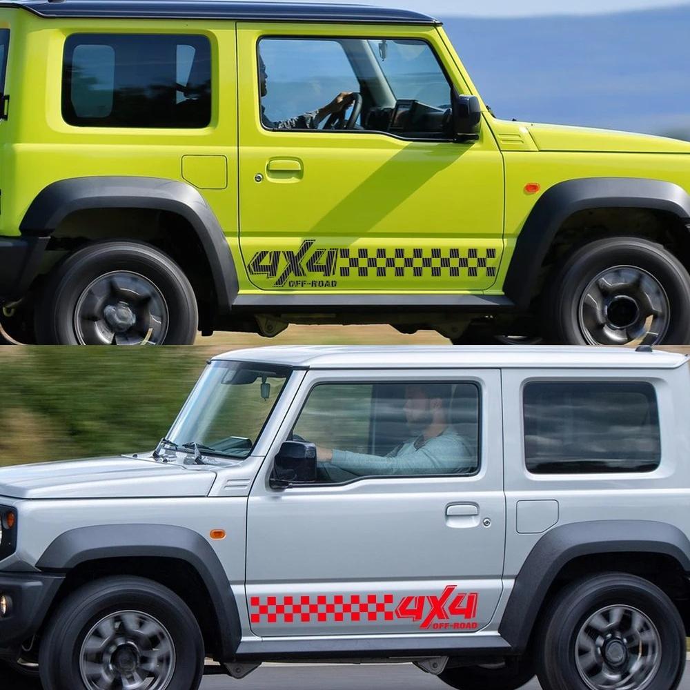 Декоративная наклейка на боковую дверь автомобиля Виниловая 4x4 Внедорожный Гоночный Спортивный Стиль Декоративная наклейка Для Suzuki Jimny AT MT JTW Авто Тюнинг Аксессуары
