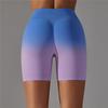 Auroth Бесшовные градиентные узкие спортивные шорты с высокой талией ярких цветов Короткие брюки для бега для фитнеса и йоги
