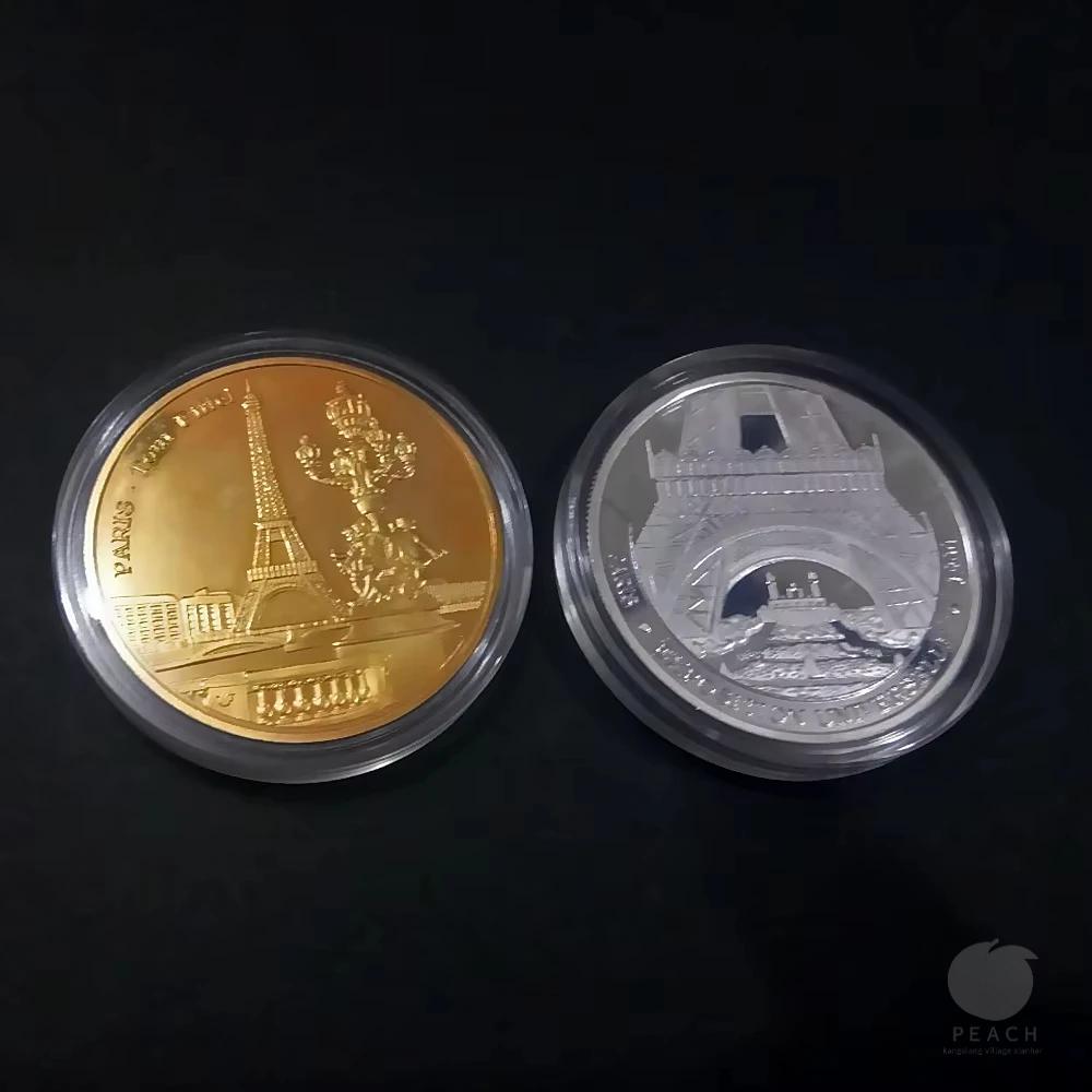 Париж Эйфелева башня Коллекция монет Коллекция путешествий Памятные монеты Памятные монеты Невалютные