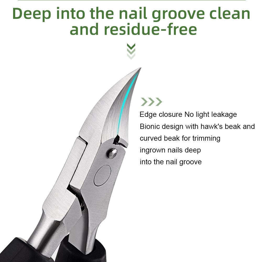 Профессиональные кусачки для ногтей на ногах, резак для вросших ногтей, инструмент для удаления толстых ногтей, омертвевшей кожи, супер острые изогнутые лезвия, инструменты для ногтей