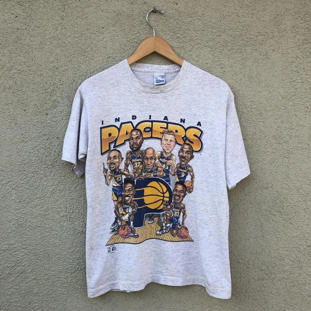 Винтажная футболка 90-х Indiana Pacers "Большая голова" Команда НБА Унисекс S-5XL