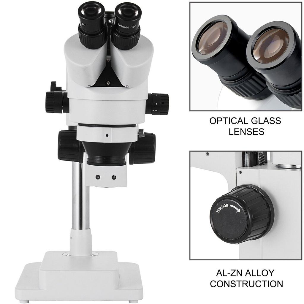 3.5X-90X Simul-Focal Stereo Microscope 360°Swiveling Trinocular Stereo Microscope with Dual Arm Boom