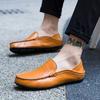 New Doudou Shoes Men's Genuine Leather Men's Casual Leather Shoes Foreign Trade Cowhide Men's Shoes British Soft-soled Lazy Shoes Trend