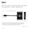 Club 3D MST-концентратор USB 3.2 Gen 2 Type-C (Альтернативный режим DP) Разветвитель-хаб на 2 дисплея DisplayPort + HDMI 4K60Hz, штекер/розетка (CSV-1552)