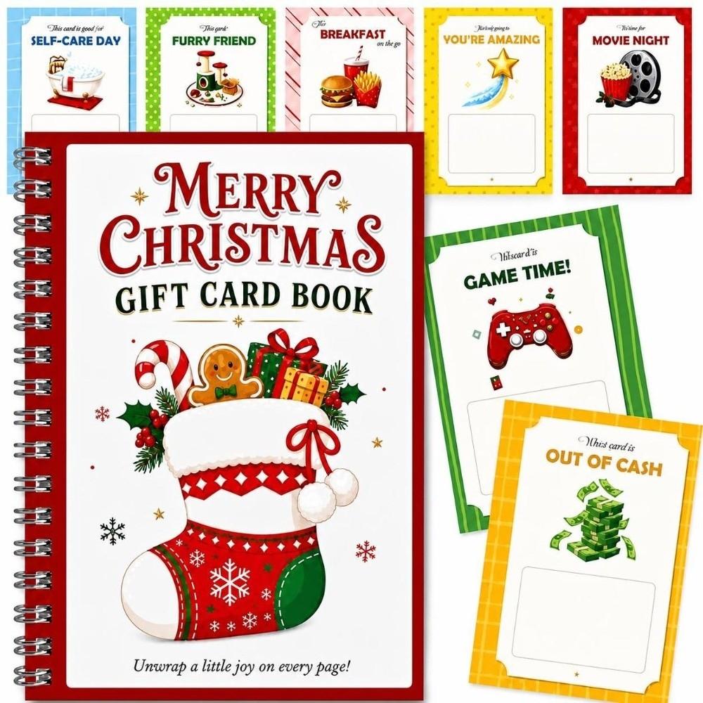 Holographic Christmas Gift Card Booklet Christmas Theme Christmas Gift Card Holder Family Friends