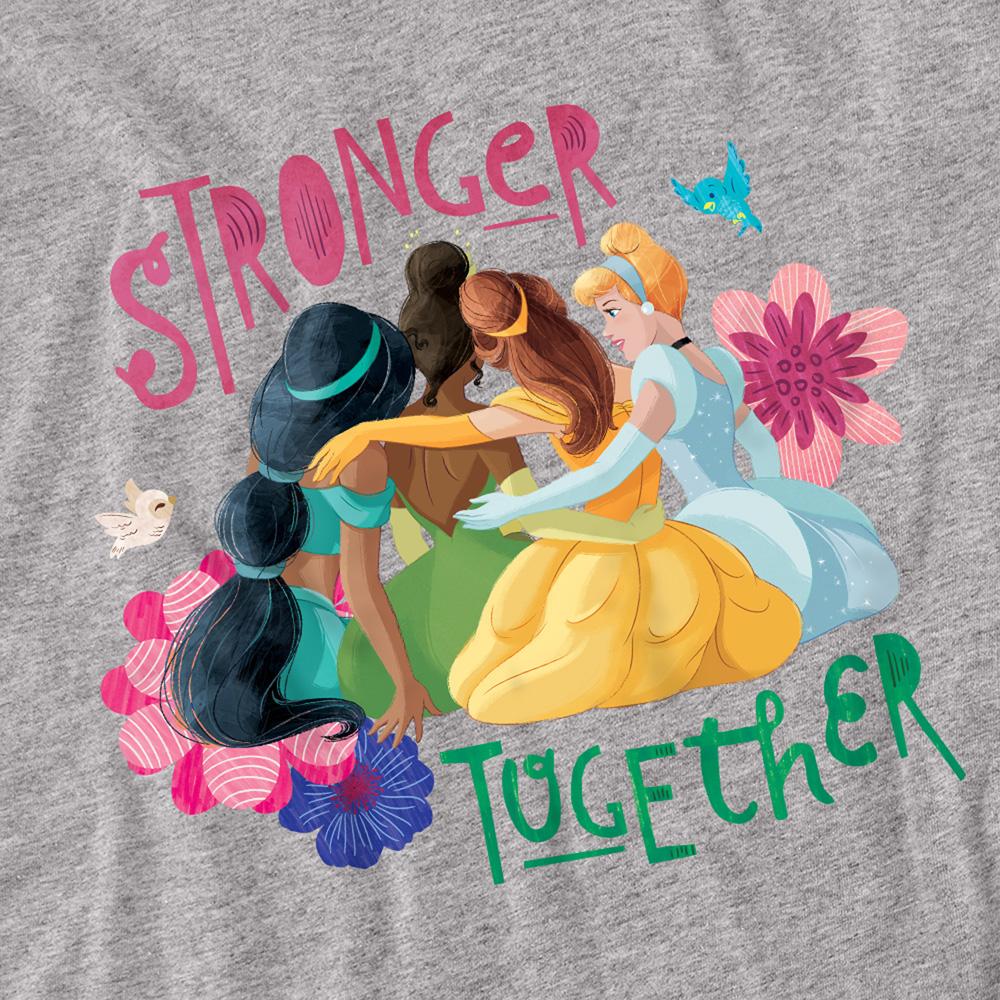 Disney Princess Unisex Adult Stronger Together Jasmine, Tiana And Belle T-Shirt
