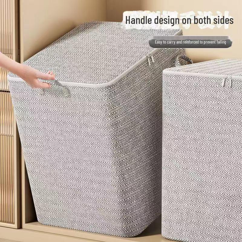 Серая влагонепроницаемая сумка на молнии для хранения одежды и одеял