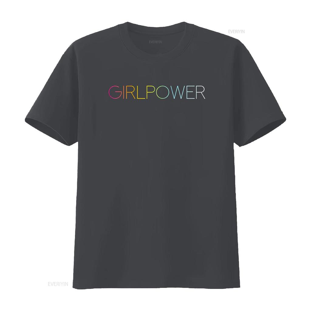 Girl Power T Shirt vintage Washed Comfortable fashion graphic Soft streetwear Stretched Top For Everyday Wear homme Casual