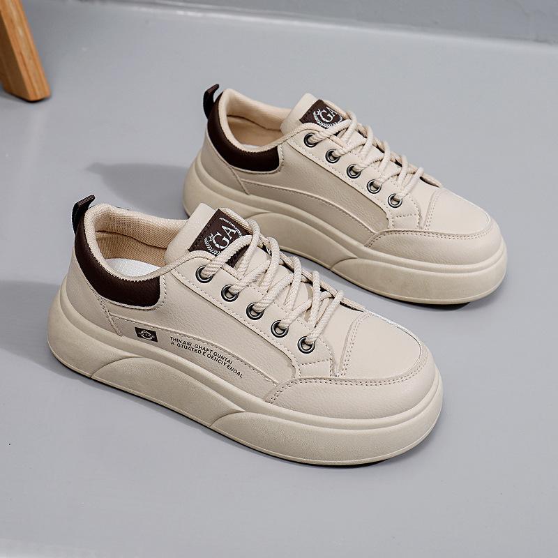 White Shoes for Women  New Spring Students Korean Style Versatile Casual Ins Fashion Shoes Thick Bottom Fashion Sneakers Sh508
