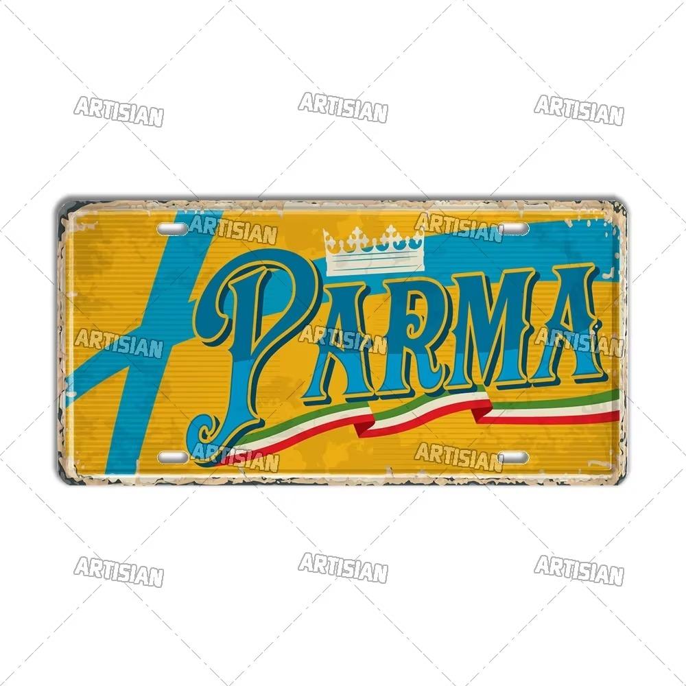 Artisian Италия Город Государство Дорожный автомобильный номерной знак Провинция Металлический знак Достопримечательность Номерной знак Декоративная жестяная табличка Настенный декор Часть