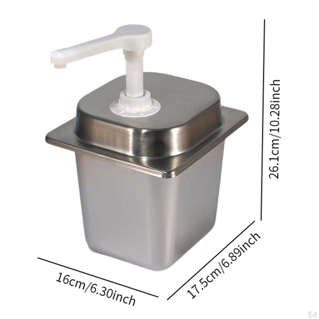 2.3L Sauce Dispenser Pump for Condiments, Manual Press Tool Kitchen And Bar