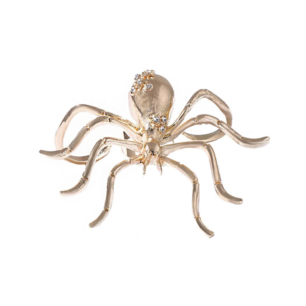 Brooch Spider Necklace Pin Insect Ear Studs Chic Exaggerated Spider Jewelry Set  Girls