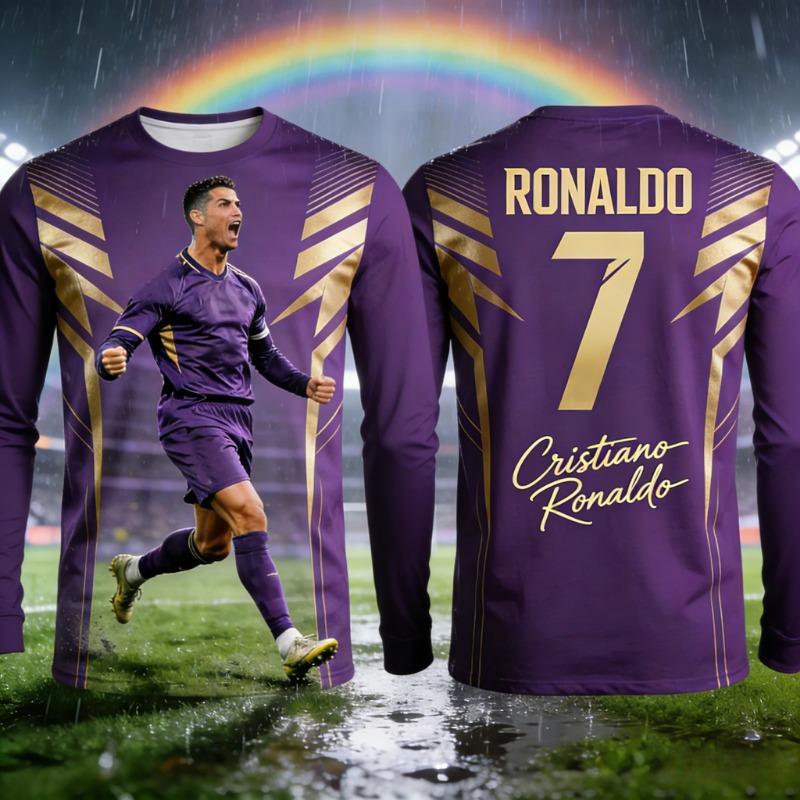 Футбольная футболка Ronaldo #7 Fan Edition 2026 для взрослых и детей. Дышащая и удобная футболка для футбольных тренировок на лето