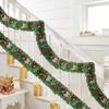 Christmas Rattan Garland Decorative Staircase Fireplace Christmas Decoration Xmas Tree Rattan Banner Home Stair Pendant