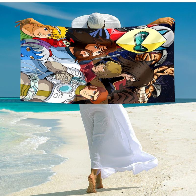 1pc UFO Robot Grendizer8 Beach Towel, Comfortable and Thick, and Swimming/Bath/Picnic/Camping Towel, Suitable for Seaside Beaches