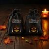Стильные ручной работы Party Bags 2 шт. Хэллоуин Тыква на завязках для конфет и угощений, Ретро джутовые фестивальные сумки, Мешки для угощений на Хэллоуин, Портативные Goodie