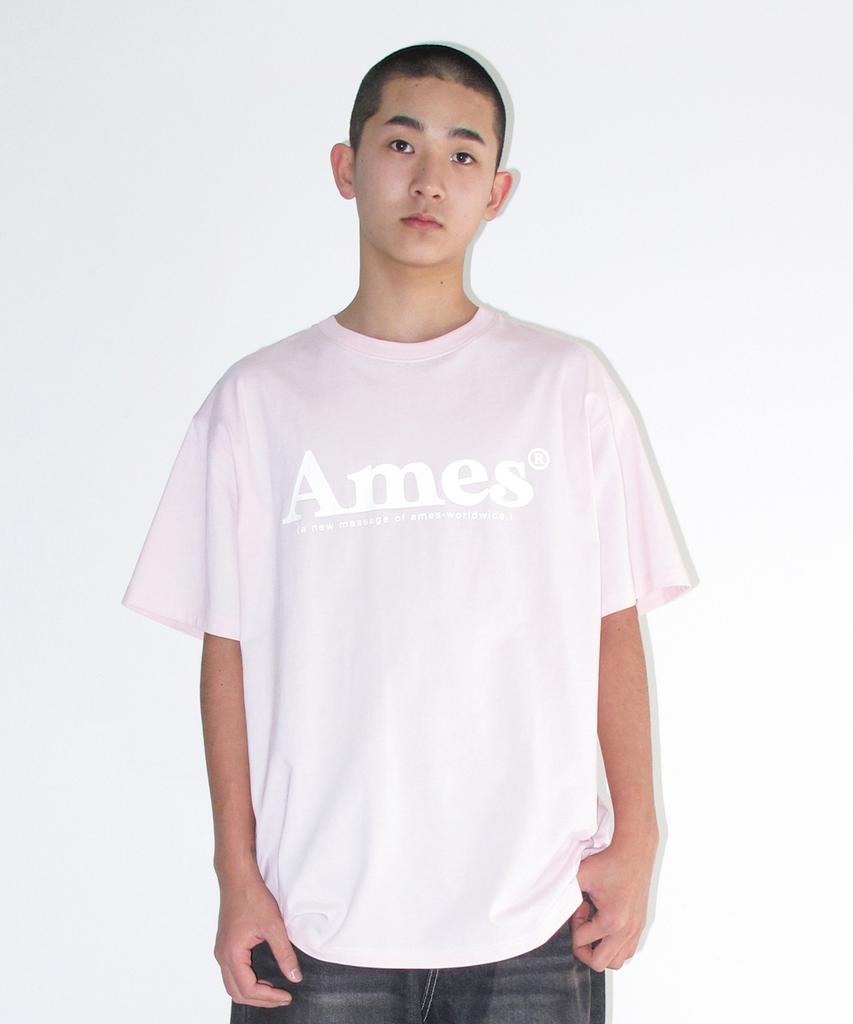 AMES-WORLDWIDE Базовая футболка с логотипом Розовая