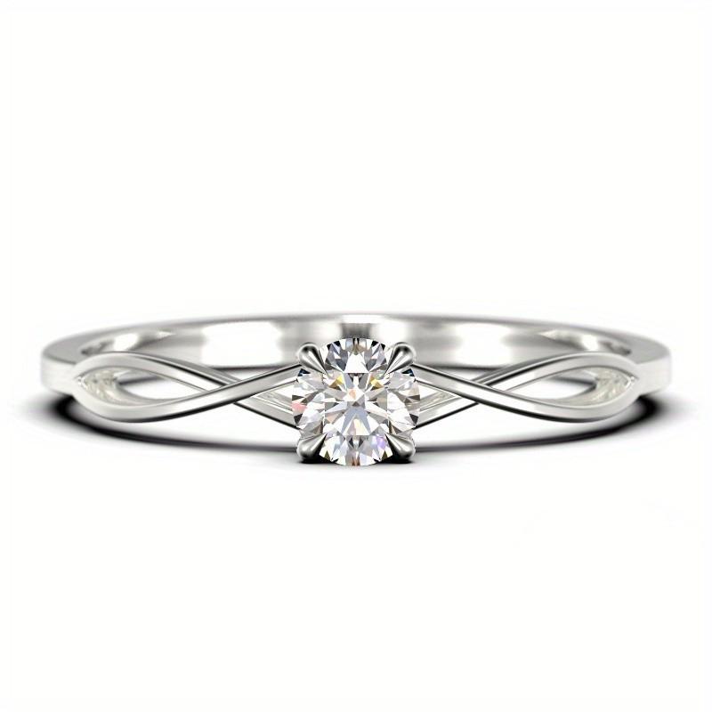 Yun Miao Elegant French Zircon Inlaid Women's Ring