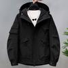 Plus Size 5XL-11XL Autumn Waterproof Trench Coat for Men Windbreaker Casual Long Sleeve Oversize Men's Jackets Hooded
