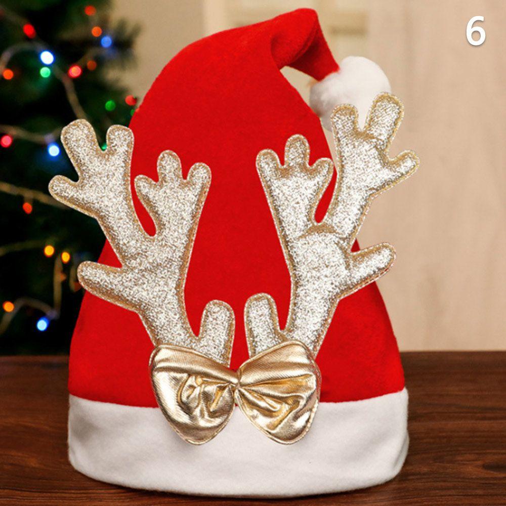 For Adult Children Lovely Cartoon Christmas Hat Santa Claus Cap Plush Festival Supplies