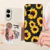 Чехол для Xiaomi Poco M7 Plus PocoM7 4G Красивая Девушка Подсолнух Расписной Чехол для Телефона Для Xiaomi Poco M7 Pro PocoM7 Plus 5G Мягкие Fundas