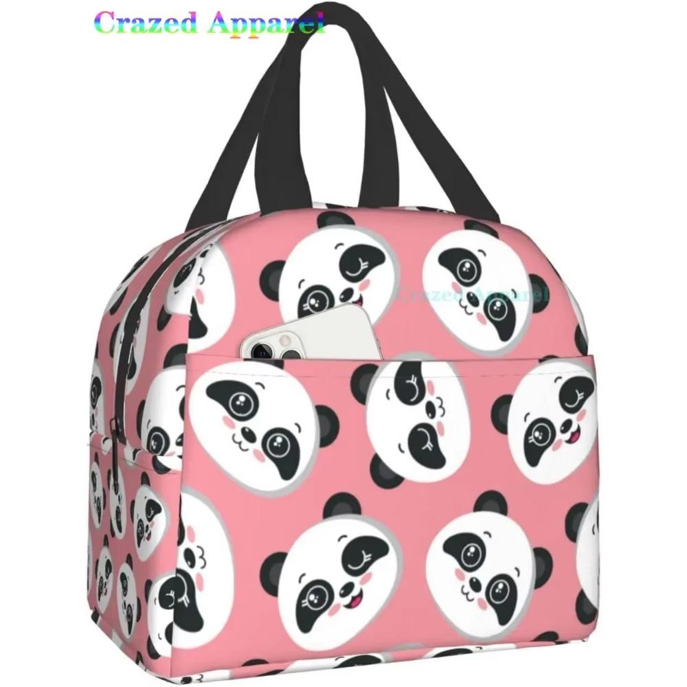 Милая розовая панда термобокс для ланча Bento Kawaii сумки для ланча Маленькие контейнеры для закусок Сумка-ланчбокс Изолированный пакет со льдом