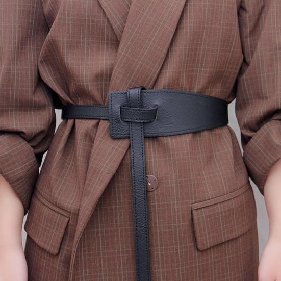 Корейский стиль, простой женский ремень из искусственной кожи, неправильная форма, регулируемый узел, длинный пояс, костюм, пальто, корсет, пояс, модные аксессуары