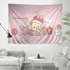 RRilak Bear Kuma Bear Аниме Гобелен Хиппи Цветок Ковер на Стену Декор для Комнаты в Общежитии Дешевый Хиппи Настенное Украшение
