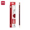 Deli HC199 Hexagonal Red/Black Striped 2B/HB Pencil with Eraser