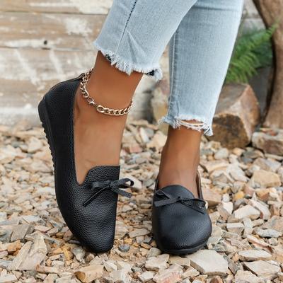 Модные женские туфли-лоферы на плоской подошве с бантом, повседневные удобные туфли для ходьбы 2024 года, осенние новые брендовые модные платья для бега, женские туфли