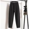 Большие размеры с высокой талией тонкие женские брюки толстые ММ эластичные свободные брюки Harun повседневные девять очков сто вестерн