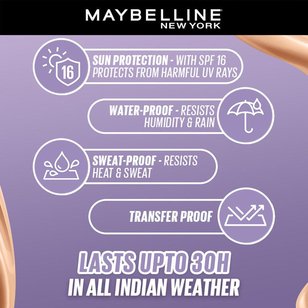 Maybelline New York Super Stay Lumi Matte Liquid Foundation 128  30H Wear Transfer Proof Lightweight Full Coverage Makeup Base 35ml Pack of 1