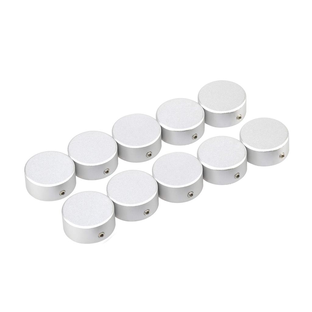 Колпачок для гитарных эффектов, эффектор, ножной переключатель, шляпа с 2 гаечными ключами, педаль гитарных эффектов, шляпа 10 шт./компл. (Серебряный)