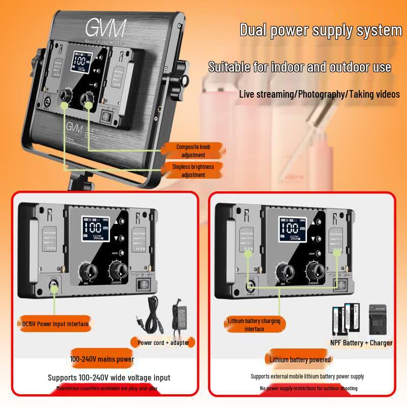 GVM 1200D RGB 50W LED Video Fill Light