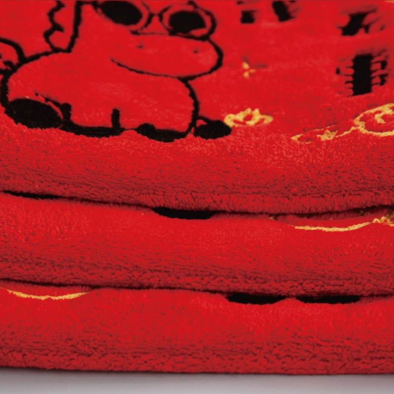 1Pc New Year Zodiac Horse Red Pony Hand Towel Coral Velvet Absorbent Quick Dry Hanging Towel for Bathroom Home Decor