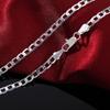 Серебряная плоская кубинская цепь 925 пробы для мужчин Хип-хоп
