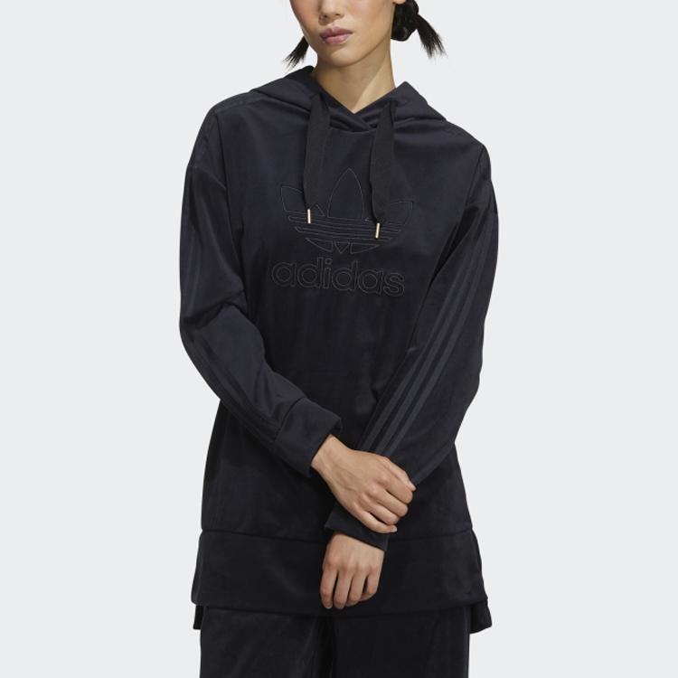 adidas Женская толстовка с капюшоном Originals Trefoil Черный GV2924