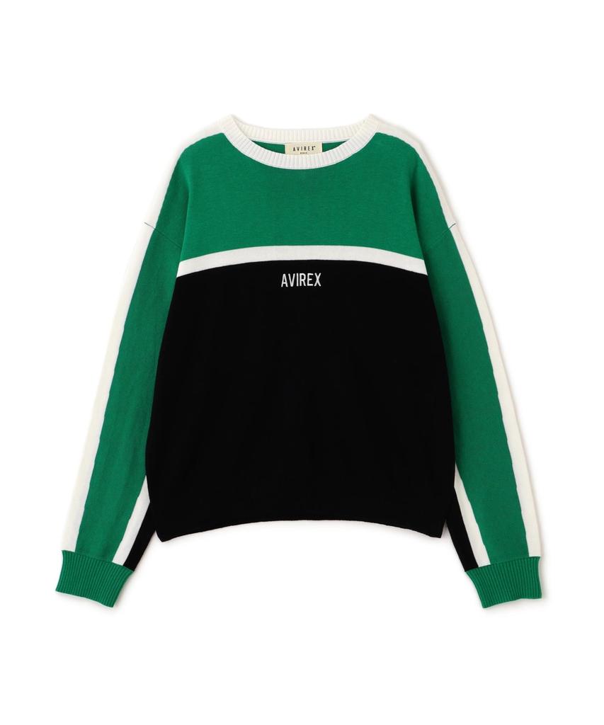 AVIREX MULTI-TONE KNIT PULLOVER women's F 010 black 783-6140601