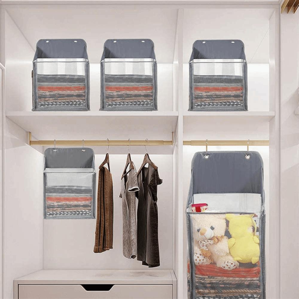 Large Capacity Hanging Mesh Laundry Basket Foldable Dirty Clothes Storage Bag Bedroom