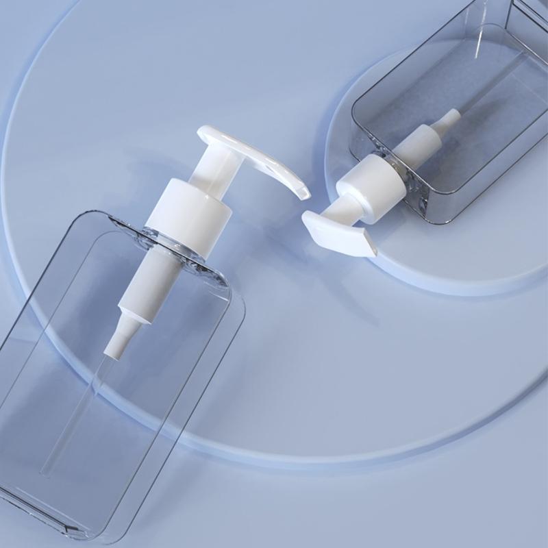 Квадратные бутылочки для лосьона (200 мл и 300 мл) Герметичные многоразовые контейнеры Пластиковые дозаторы с помпой для шампуня/кондиционера