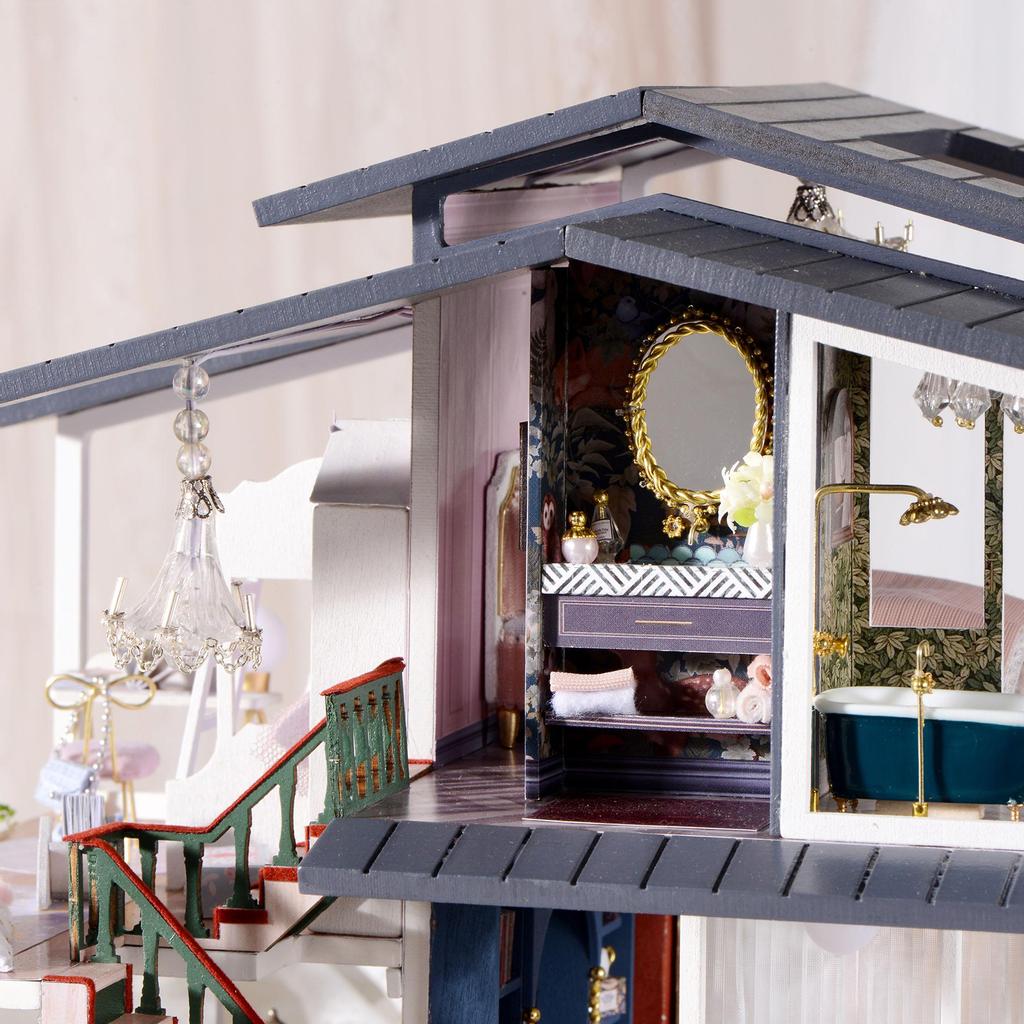 Наборы мебели для кукольного домика «сделай сам», деревянные современные светильники для виллы, игровой набор, креативная игрушка