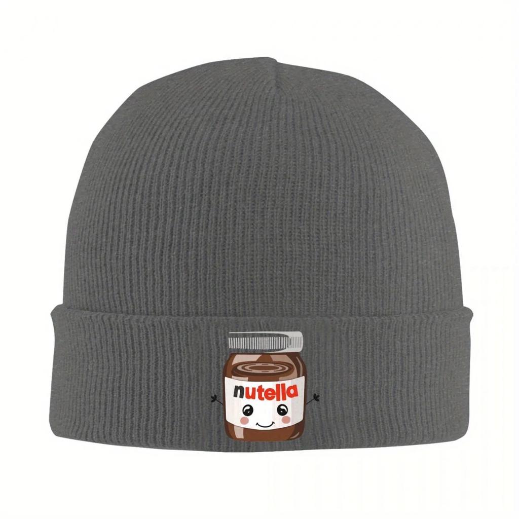 Милая вязаная шапка Nutella Модная шапка-боннет Осень Зима Для улицы Шапки-бини для унисекс Женщин Взрослых