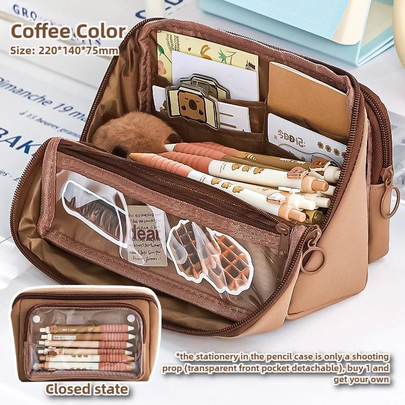 New Nine-layer Large-capacity Pencil Case Student Stationery Storage Box Simple Multi-functional Pencil Case Storage Bag