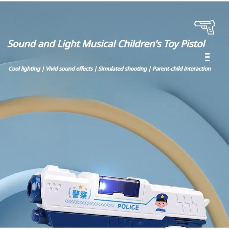 Детский звуковой, световой, музыкальный, детский игрушечный пистолет, проецируемый, не стреляющий, полицейский, ролевой реквизит, игрушечный пистолет, подарок для мальчиков