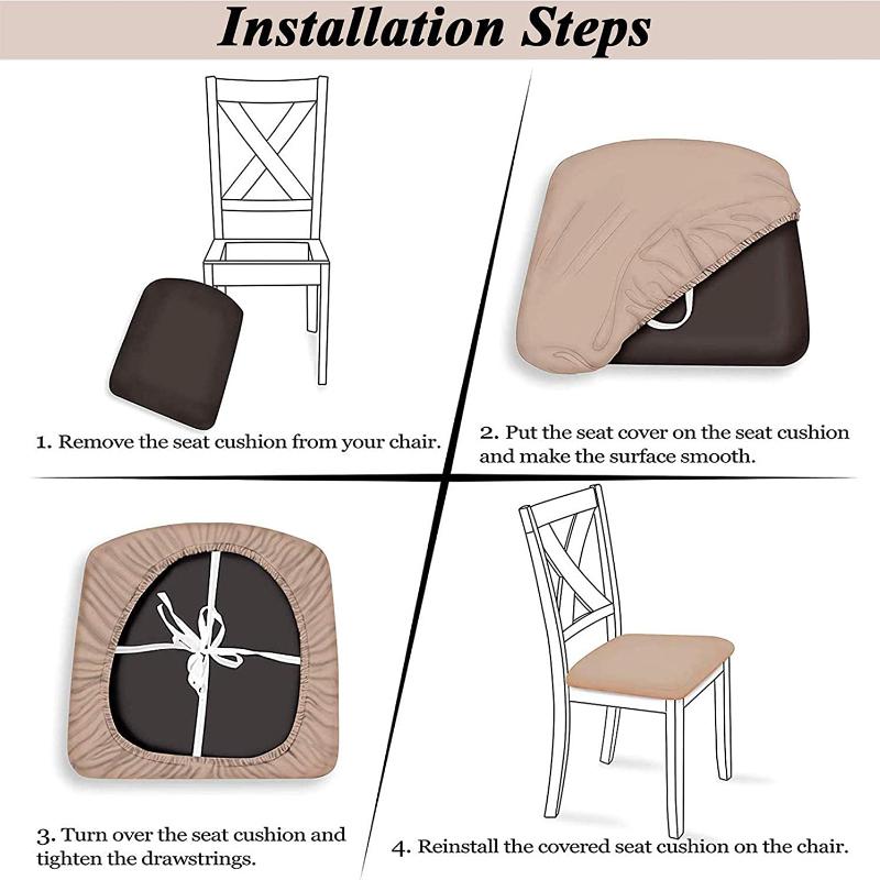 Водонепроницаемый прочный спандекс жаккардовые чехлы на сиденья стульев для столовой Съемные моющиеся мягкие чехлы на подушки для банкетных стульев