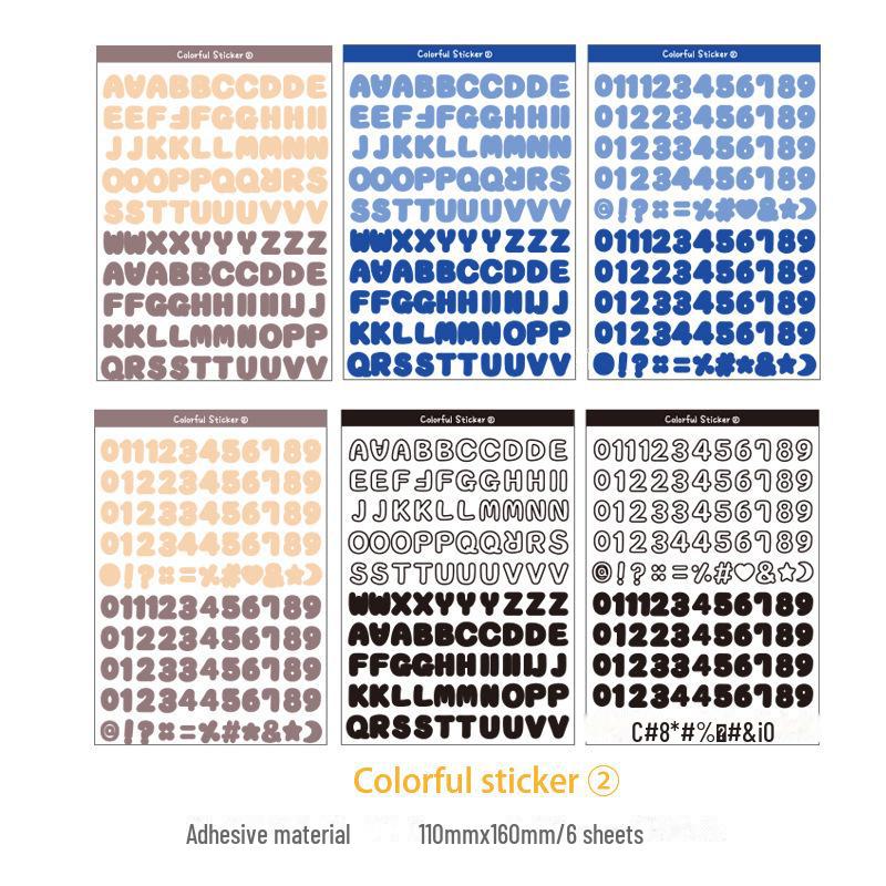 Colorful Alphabet & Number Stickers for DIY Crafts, Journals, and Albums