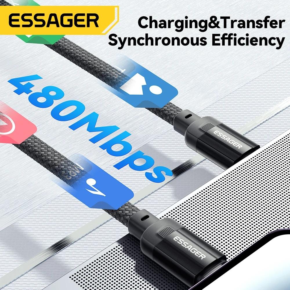 Essager Магнитный кабель 29 Вт USB C to Lightning 3A, магнитный зарядный шнур для быстрой зарядки, не спутывающийся, для Airpod iPhone 14 13 12 pro