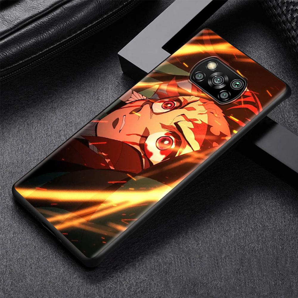 Чехол «Убийца демонов» для Xiaomi Poco X3 X4 NFC M3 M4 Redmi Note 9S 10 9 8 Pro K40 9C 9A 7 Mi 11 Lite 11T 5G, черный мягкий чехол для телефона
