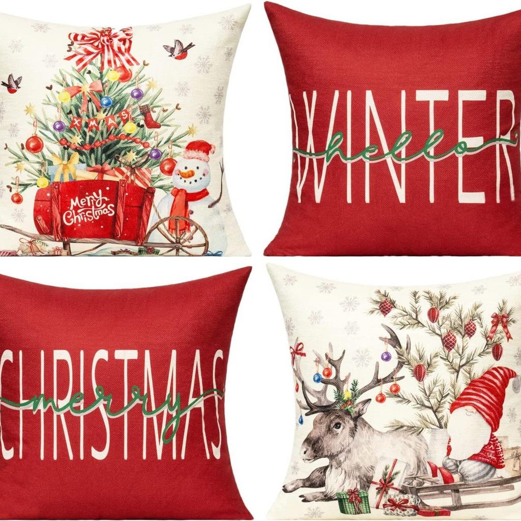 New Christmas Pillowcase Bedroom Sofa Decoration Cushion Bed Backrest Festive Decoration